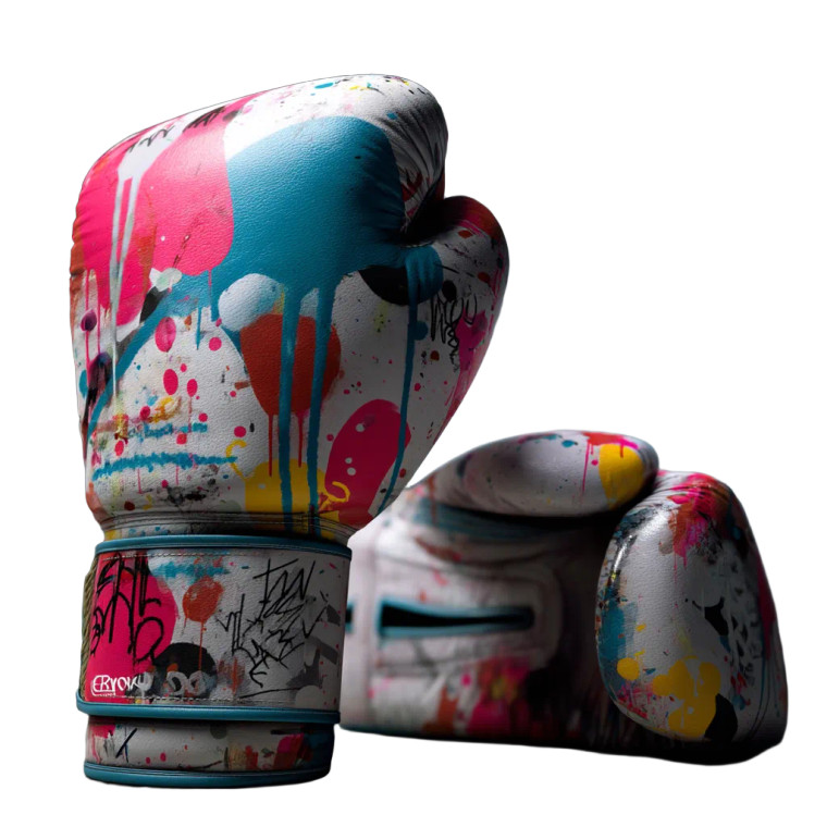 Graffiti Boxing Gloves Vinyl Car Decal Sticker – Waterproof & UV-Resistant 8"