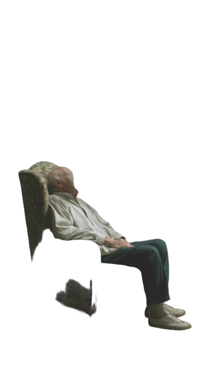 Smoking Old Man Vinyl Car Decal Sticker – Waterproof & UV-Resistant 8"