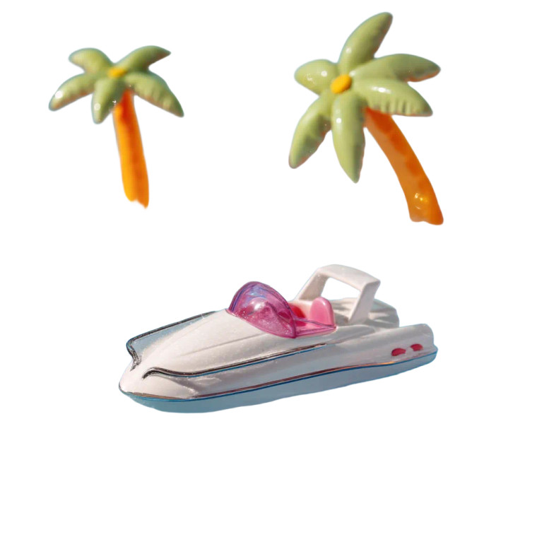 Toy Luxury Boat Vinyl Car Decal Sticker – Waterproof & UV-Resistant 8"