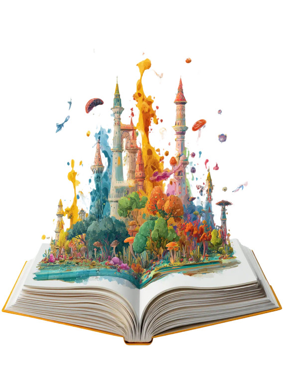 Fantasy Book Illustration Vinyl Car Decal Sticker – Waterproof & UV-Resistant 8"