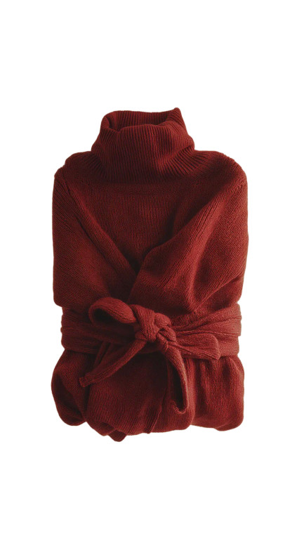 Red Cashmere Sweater Vinyl Car Decal Sticker – Waterproof & UV-Resistant 8"