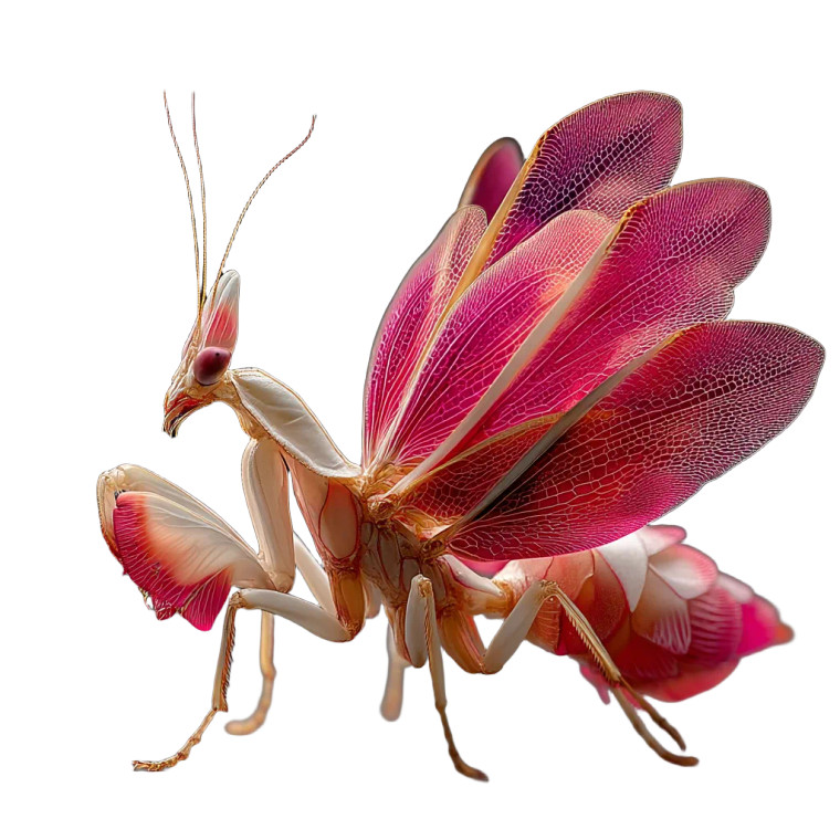 Orchid Mantis Portrait Vinyl Car Decal Sticker – Waterproof & UV-Resistant 8"