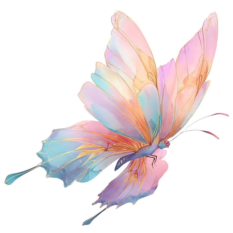 Dreamy Butterfly V2 Vinyl Car Decal Sticker – Waterproof & UV-Resistant 8"