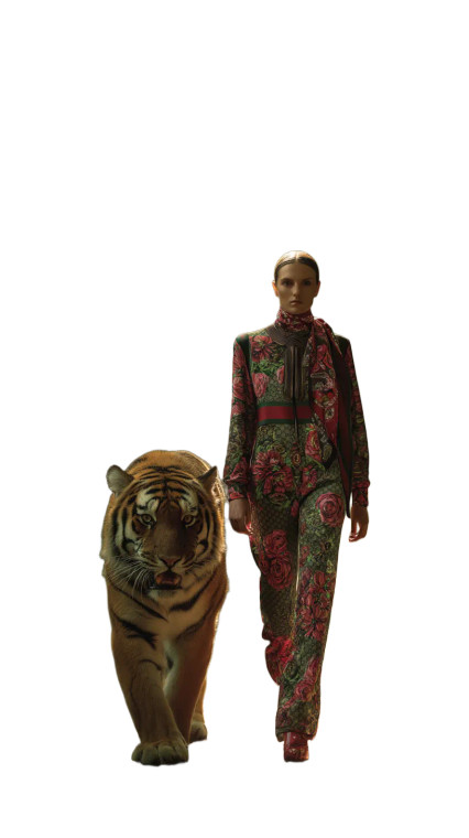 Confident Woman With Tiger Vinyl Car Decal Sticker – Waterproof & UV-Resistant 8"