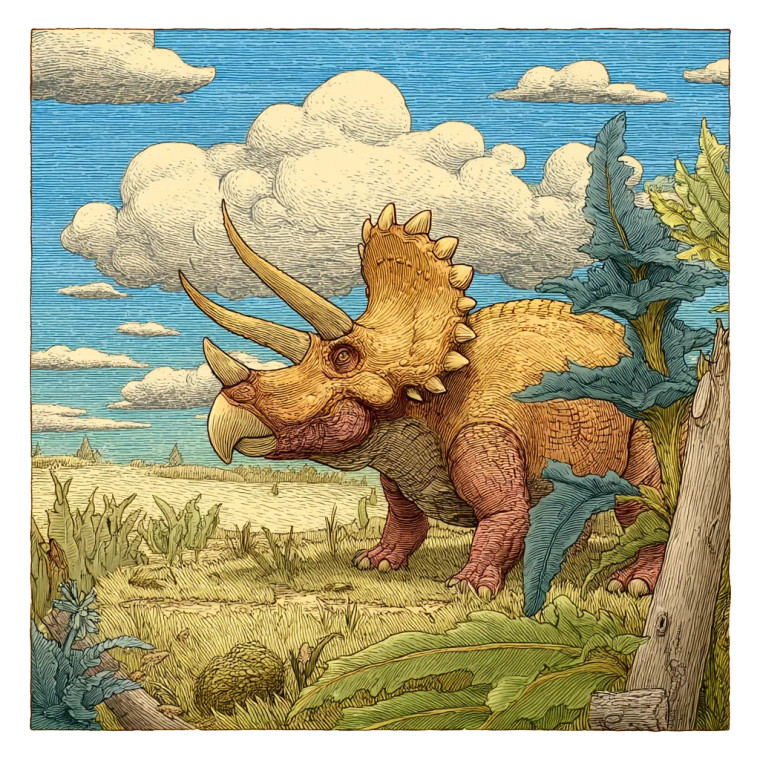 Quirky Comic Triceratops Vinyl Car Decal Sticker – Waterproof & UV-Resistant 8"