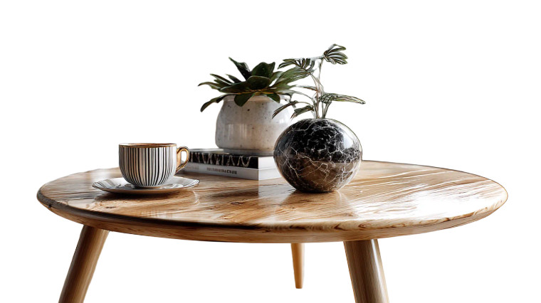 Modern Coffee Table Vinyl Car Decal Sticker – Waterproof & UV-Resistant 8"