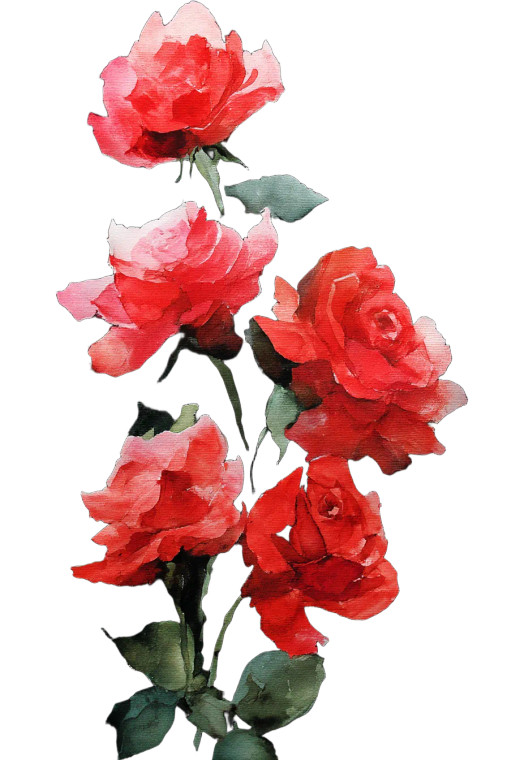 Red Roses Bouquet Vinyl Car Decal Sticker – Waterproof & UV-Resistant 8"