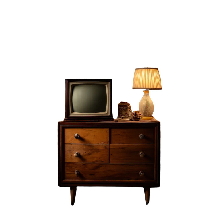 Vintage Tv Chest Vinyl Car Decal Sticker – Waterproof & UV-Resistant 8"