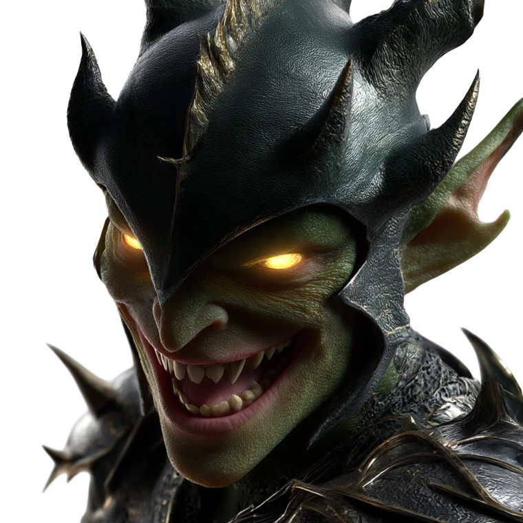 Green Goblin Portrait Vinyl Car Decal Sticker – Waterproof & UV-Resistant 8"