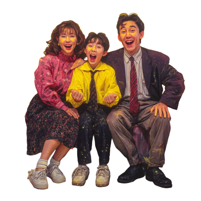 Joyful Family Portrait V2 Vinyl Car Decal Sticker – Waterproof & UV-Resistant 8"