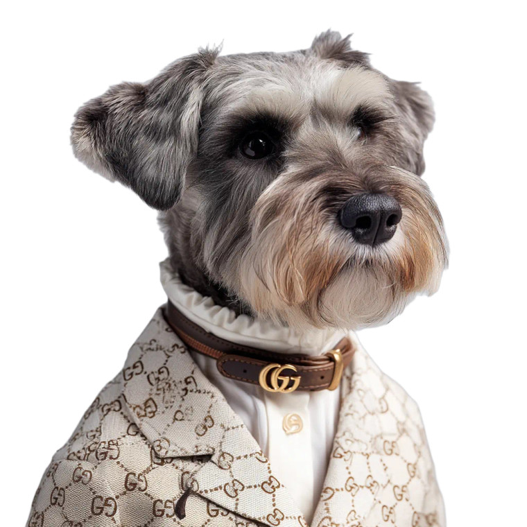 Gucci Schnauzer Portrait Vinyl Car Decal Sticker – Waterproof & UV-Resistant 8"