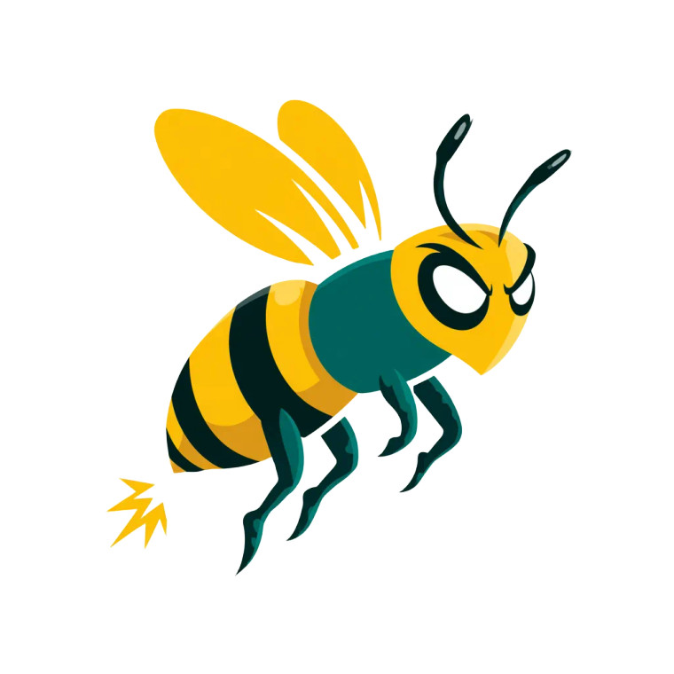 Bold Bee Logo V2 Vinyl Car Decal Sticker – Waterproof & UV-Resistant 8"