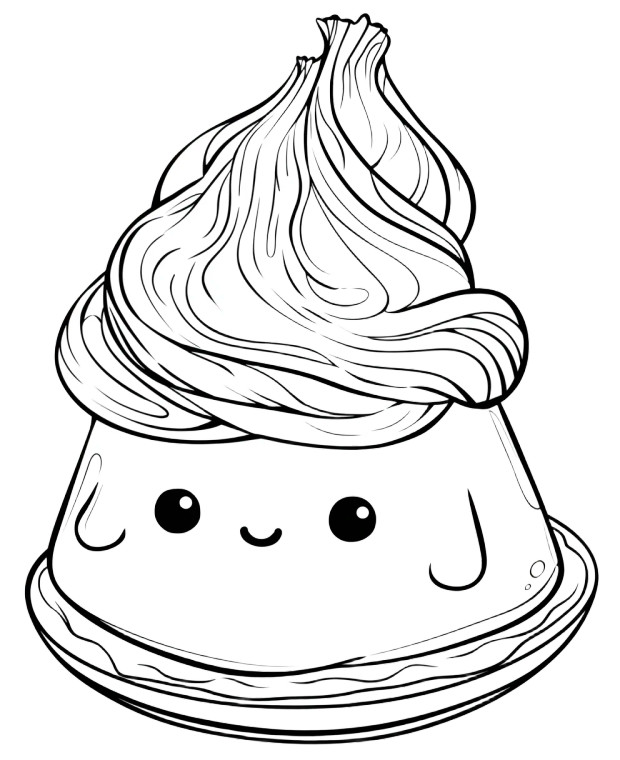 Kawaii Volcano Dessert V2 Vinyl Car Decal Sticker – Waterproof & UV-Resistant 8"