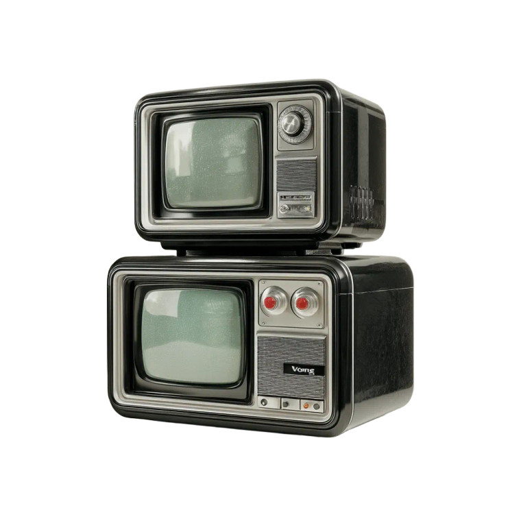 Stacked Retro Tvs Vinyl Car Decal Sticker – Waterproof & UV-Resistant 8"