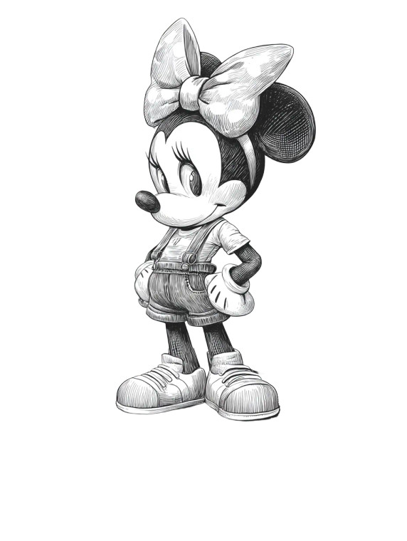 Minnie Mouse Vinyl Car Decal Sticker – Waterproof & UV-Resistant 8"