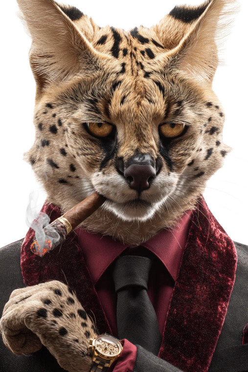 Mob Boss Serval Vinyl Car Decal Sticker – Waterproof & UV-Resistant 8"