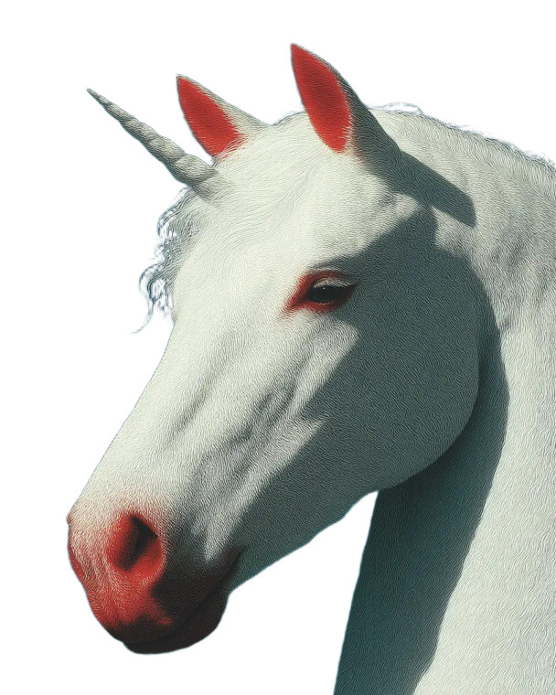 Blue Unicorn Closeup Vinyl Car Decal Sticker – Waterproof & UV-Resistant 8"
