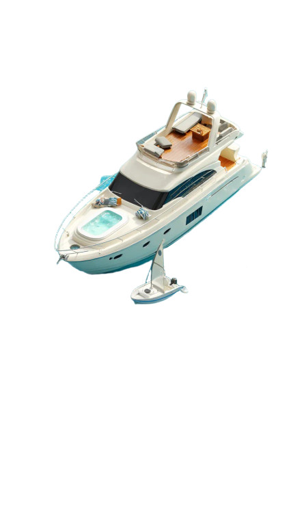 Luxury Yacht Model Vinyl Car Decal Sticker – Waterproof & UV-Resistant 8"