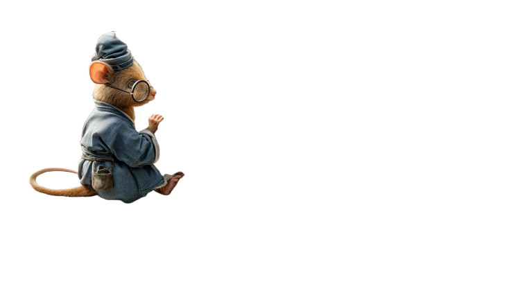 Whimsical Programmer Mouse Vinyl Car Decal Sticker – Waterproof & UV-Resistant 8"