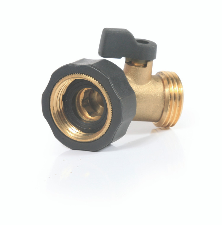 Durable Brass 45 Degree Shut-Off Valve | CA & VT Compliance | Easy-Grip Handles | English/ French Packaging