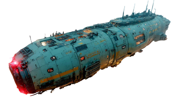 Cyberpunk Spaceship Hovering Vinyl Car Decal Sticker – Waterproof & UV-Resistant 8"