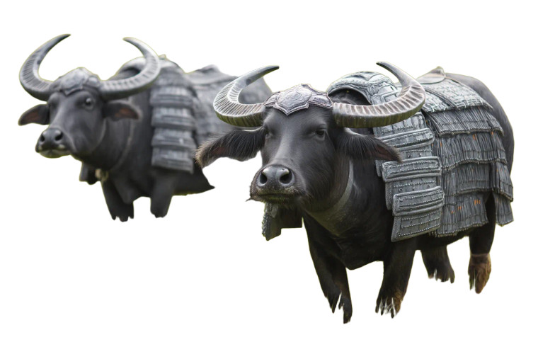 Armored Buffalo Vinyl Car Decal Sticker – Waterproof & UV-Resistant 8"