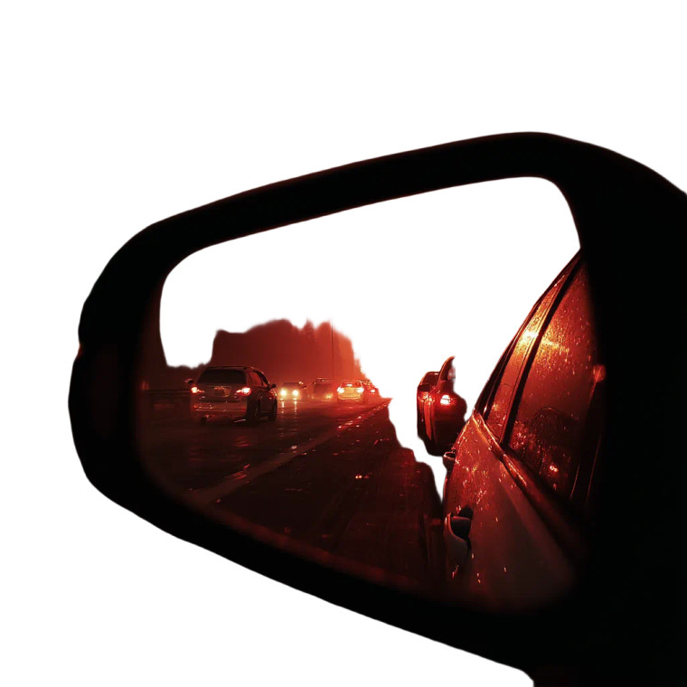 Mysterious Mirror Reflection V2 Vinyl Car Decal Sticker – Waterproof & UV-Resistant 8"