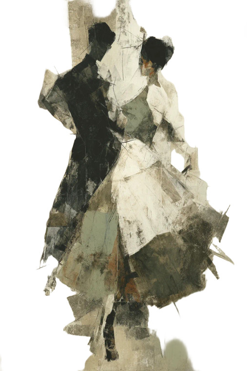 Elegant Dance Figures Vinyl Car Decal Sticker – Waterproof & UV-Resistant 8"