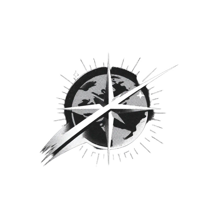 Shooting Star Logo Vinyl Car Decal Sticker – Waterproof & UV-Resistant 8"
