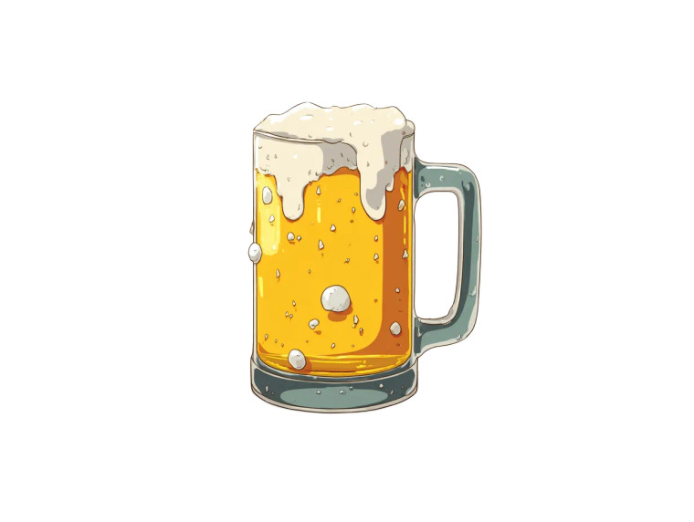 Cartoon Beer V3 Vinyl Car Decal Sticker – Waterproof & UV-Resistant 8"