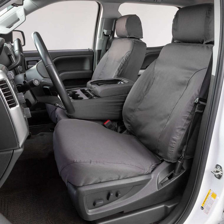 Custom Fit Seat Cover for Ford F-150 | Gray Polycotton | Protect Seats, Easy Install | SeatSaver