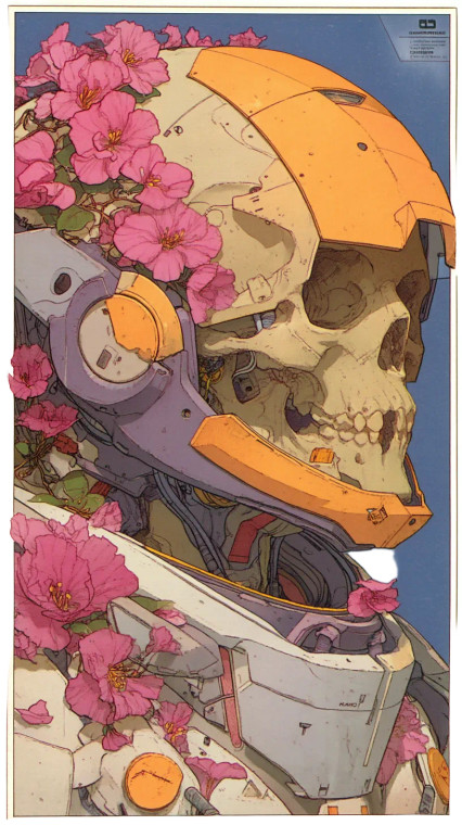 Skeleton Astronaut Flower Vinyl Car Decal Sticker – Waterproof & UV-Resistant 8"