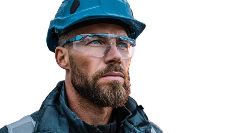 Confident Construction Worker V2 Vinyl Car Decal Sticker – Waterproof & UV-Resistant 8"