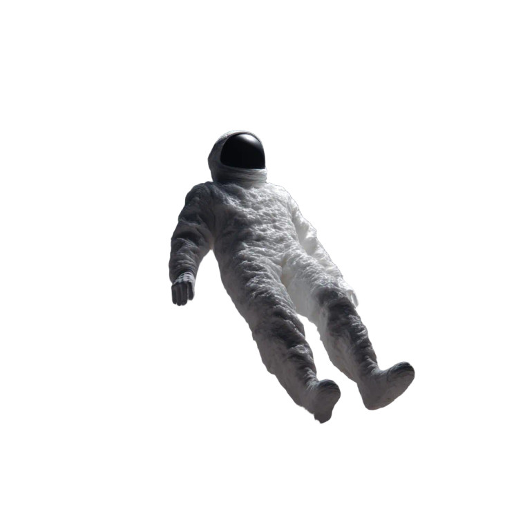 Concrete Astronaut Floating Vinyl Car Decal Sticker – Waterproof & UV-Resistant 8"