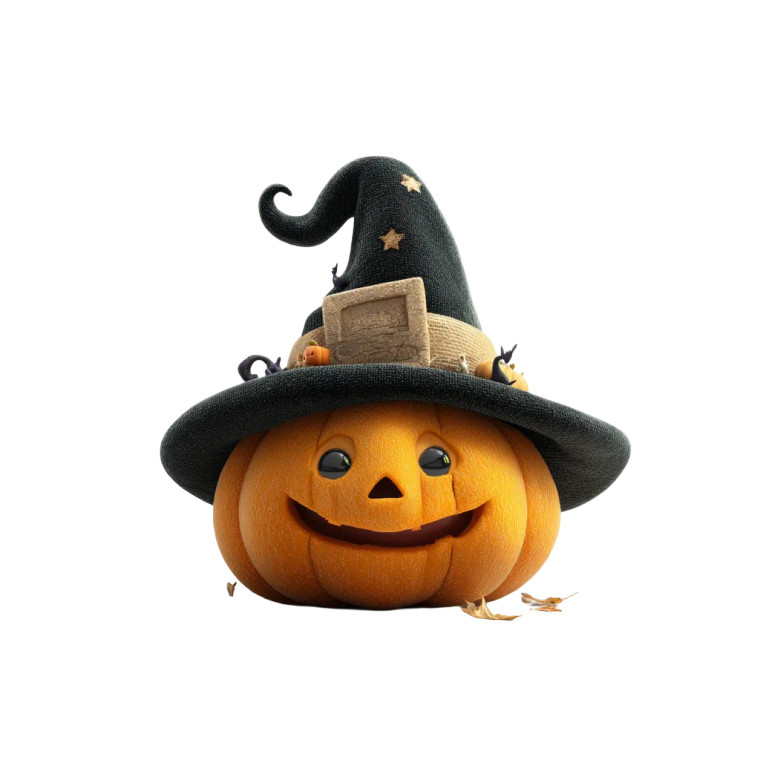 Pumpkin Hat Vinyl Car Decal Sticker – Waterproof & UV-Resistant 8"