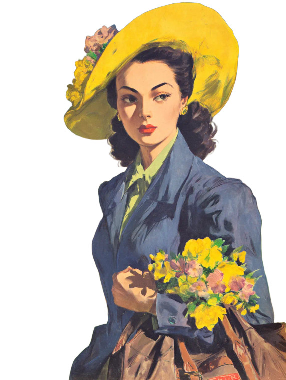 Vintage Fashion Illustration V2 Vinyl Car Decal Sticker – Waterproof & UV-Resistant 8"