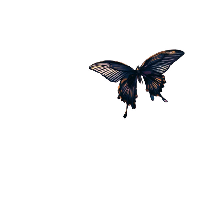 Cherry Blossom Swallowtail Vinyl Car Decal Sticker – Waterproof & UV-Resistant 8"