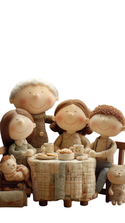 Cozy Fabric Diorama Vinyl Car Decal Sticker – Waterproof & UV-Resistant 8"