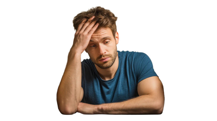 Stressed Office Worker Vinyl Car Decal Sticker – Waterproof & UV-Resistant 8"