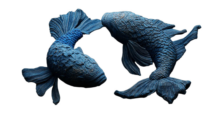 Pisces Mermaids Sculpture Vinyl Car Decal Sticker – Waterproof & UV-Resistant 8"