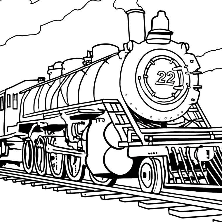 Kids Train Coloring Vinyl Car Decal Sticker – Waterproof & UV-Resistant 8"