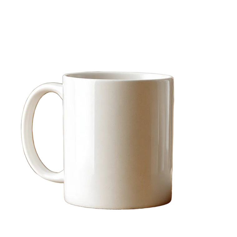 White Sublimation Mug V3 Vinyl Car Decal Sticker – Waterproof & UV-Resistant 8"
