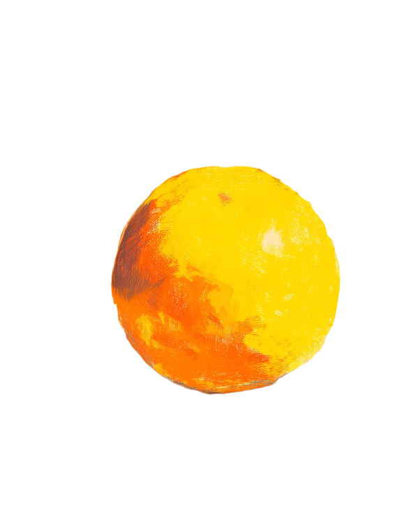 Orange Yellow Ball Vinyl Car Decal Sticker – Waterproof & UV-Resistant 8"