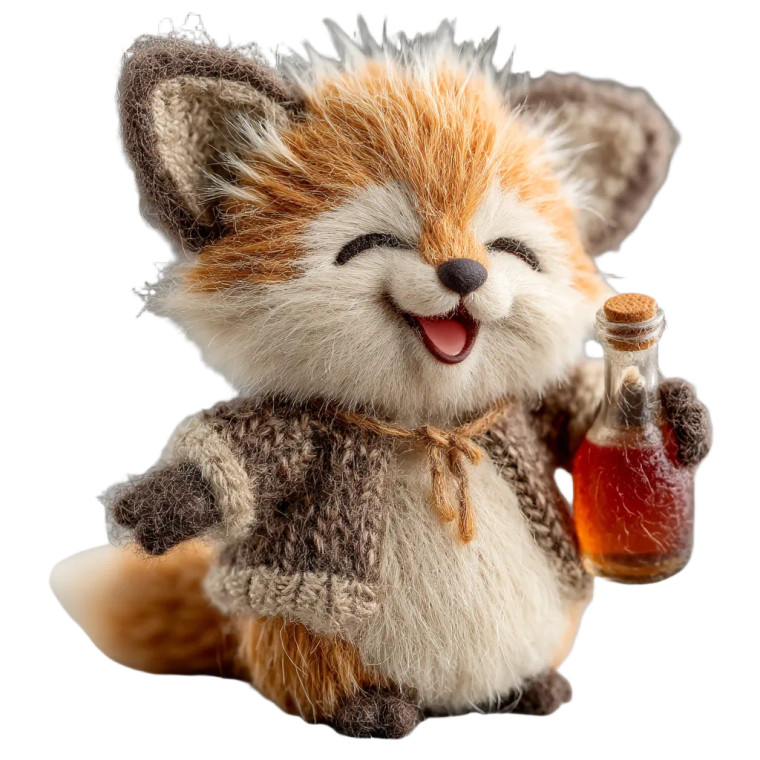 Drunken Baby Fox Vinyl Car Decal Sticker – Waterproof & UV-Resistant 8"