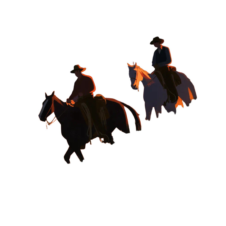 Texas Cowboys Sunset Vinyl Car Decal Sticker – Waterproof & UV-Resistant 8"