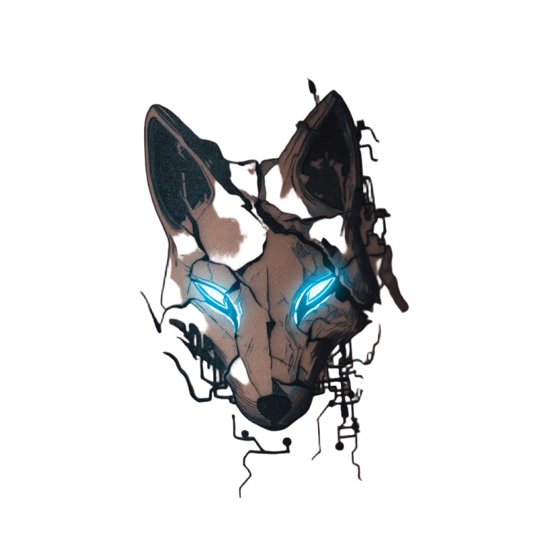 Cyberpunk Fox Mask Vinyl Car Decal Sticker – Waterproof & UV-Resistant 8"