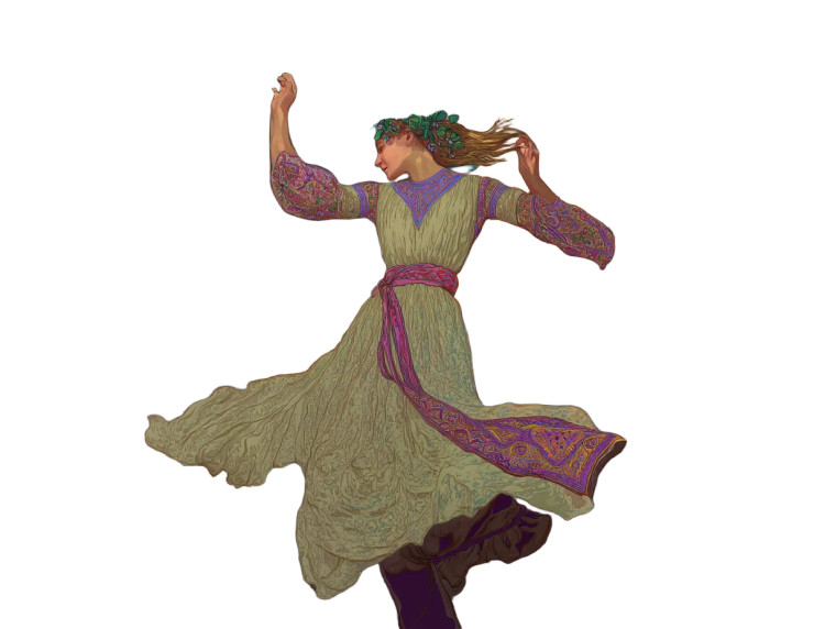 Dancing Young Woman Vinyl Car Decal Sticker – Waterproof & UV-Resistant 8"