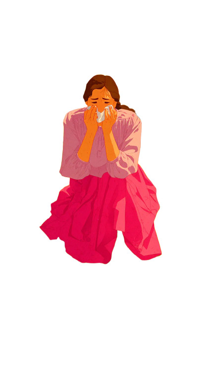 Crying Woman V2 Vinyl Car Decal Sticker – Waterproof & UV-Resistant 8"