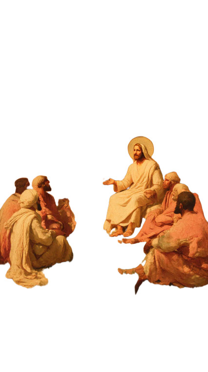 Jesus Teaching Disciples Vinyl Car Decal Sticker – Waterproof & UV-Resistant 8"