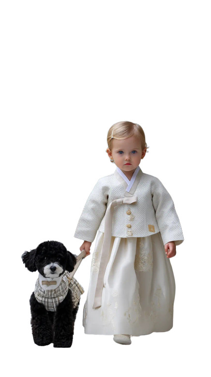 Baby In Hanbok Vinyl Car Decal Sticker – Waterproof & UV-Resistant 8"